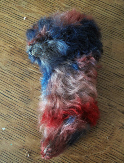 mohair stick bear