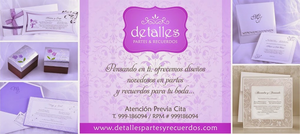 Partes, Invitaciones y Recuerdos para Matrimonio, Boda y Shower