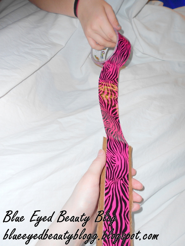 Blue Eyed Beauty Blog DIY Duct Tape on Cardboard