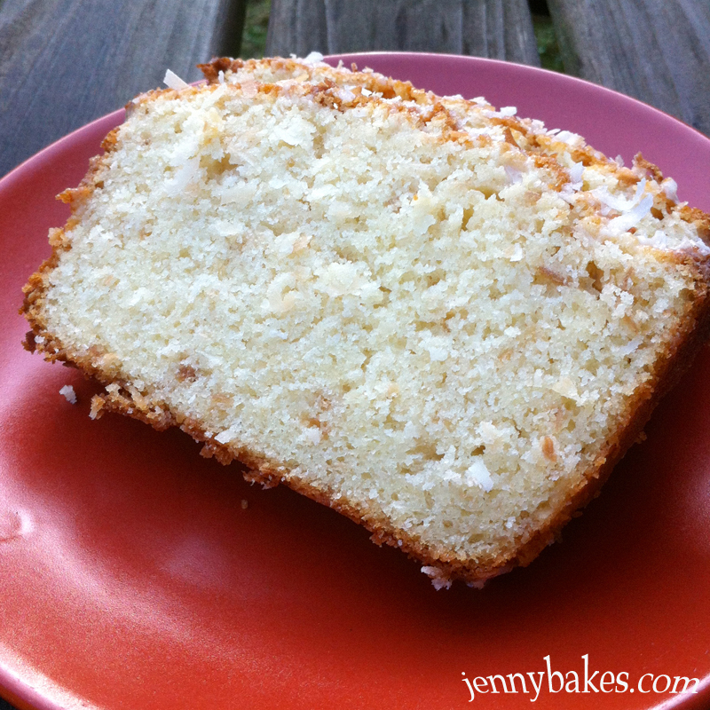 Jenny Bakes Toasted Coconut Pound Cake