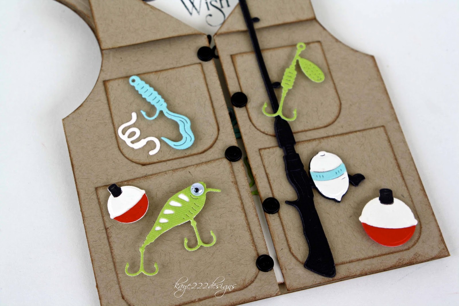 Fishing Vest Card With Lisa Blastick Cheery Lynn Designs Inspiration Blog