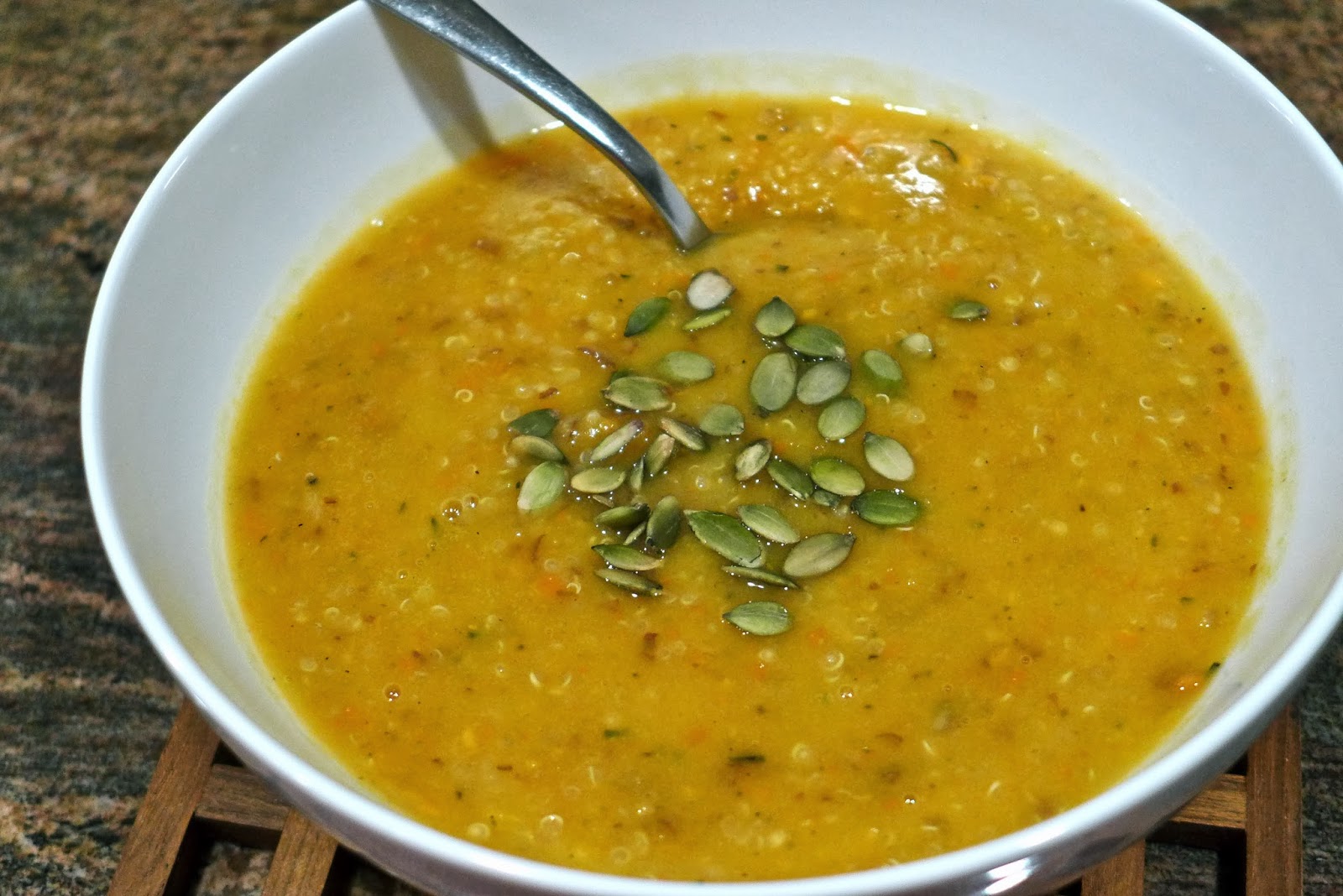 What's Baking in the Sweet Potato Carrot Quinoa Soup