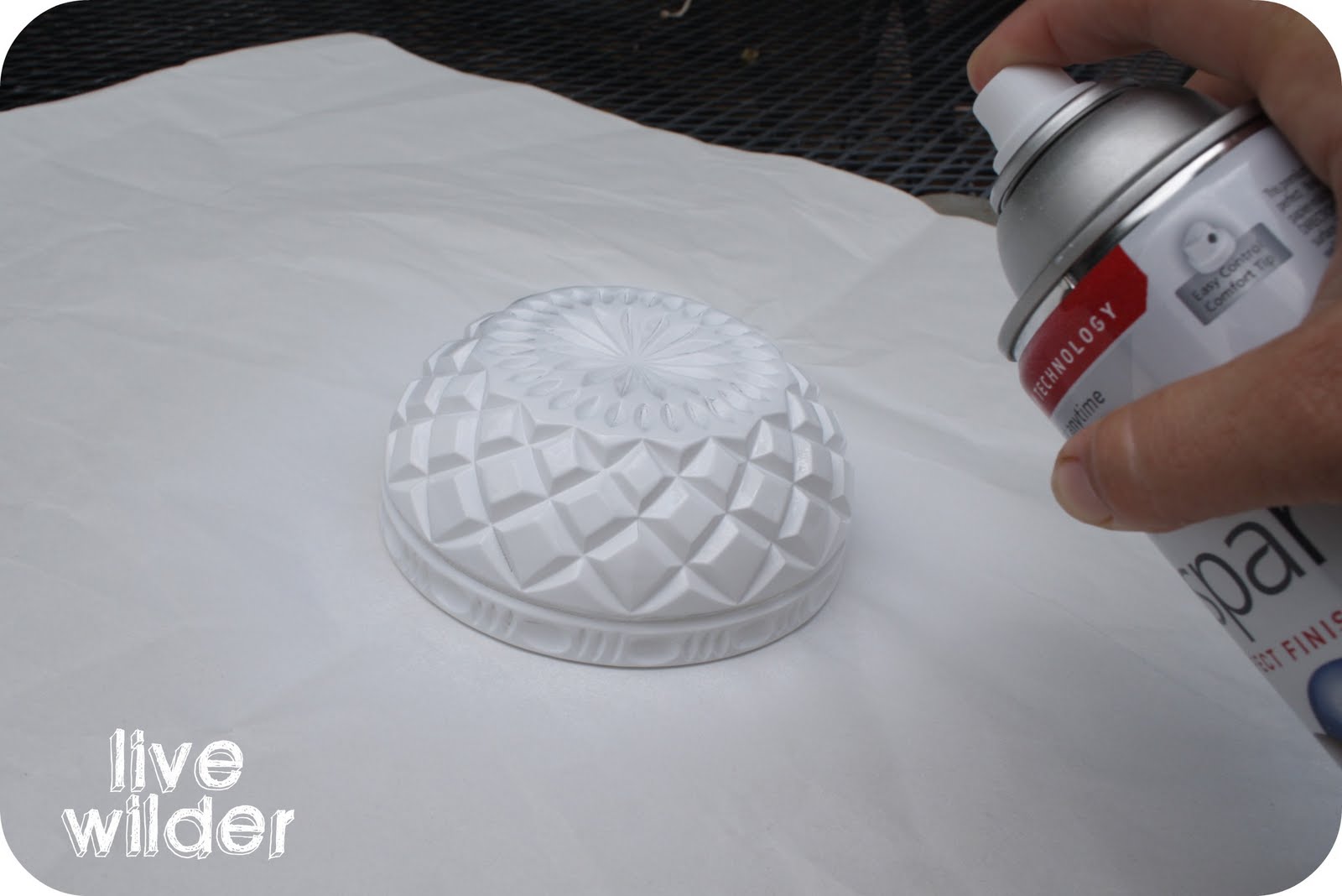 live a little wilder Milk Glass tutorial