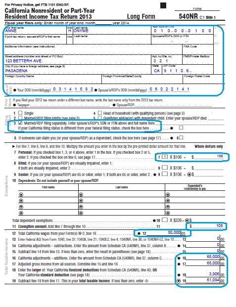 california tax forms 2014