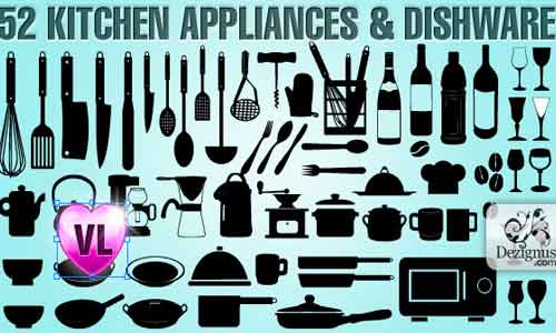 Kitchen appliances Shapes