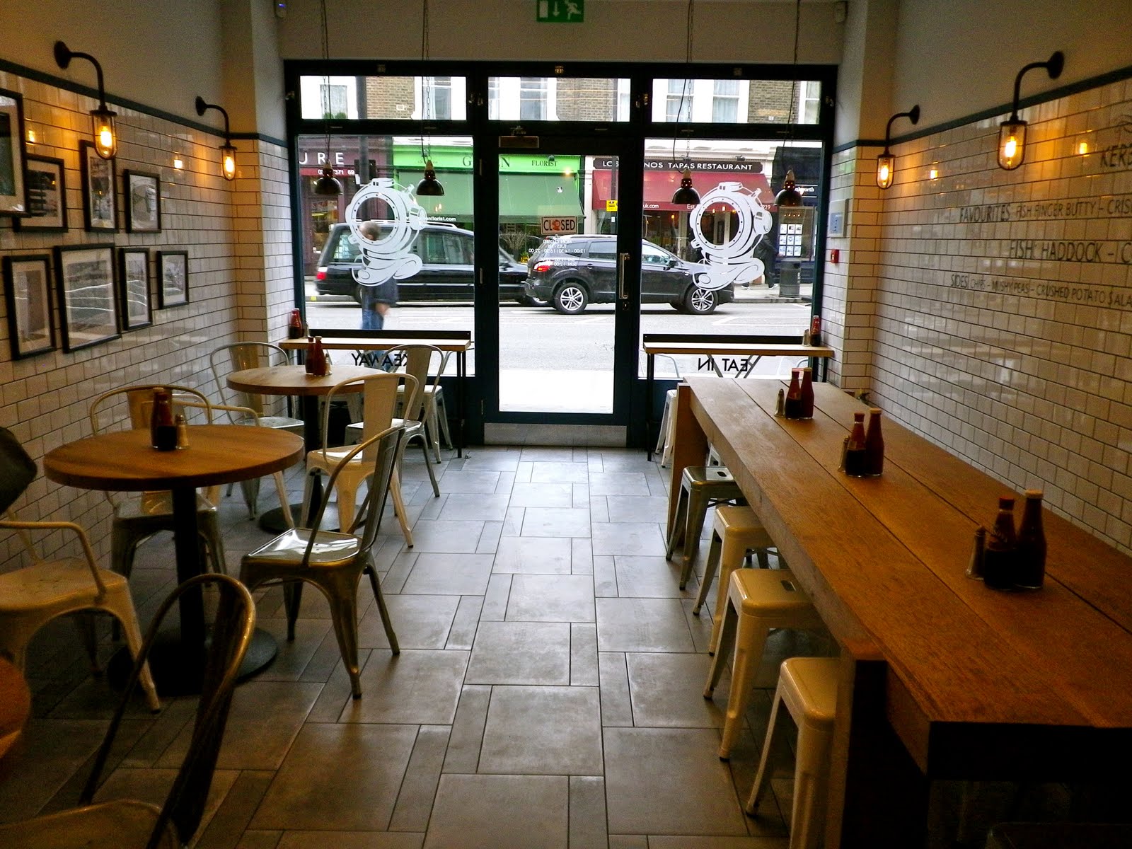 Kerbisher & Malt, fish and chip shop, Hammersmith Thoroughly Modern Milly