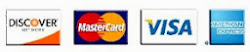 We Accept All Major credit Cards!