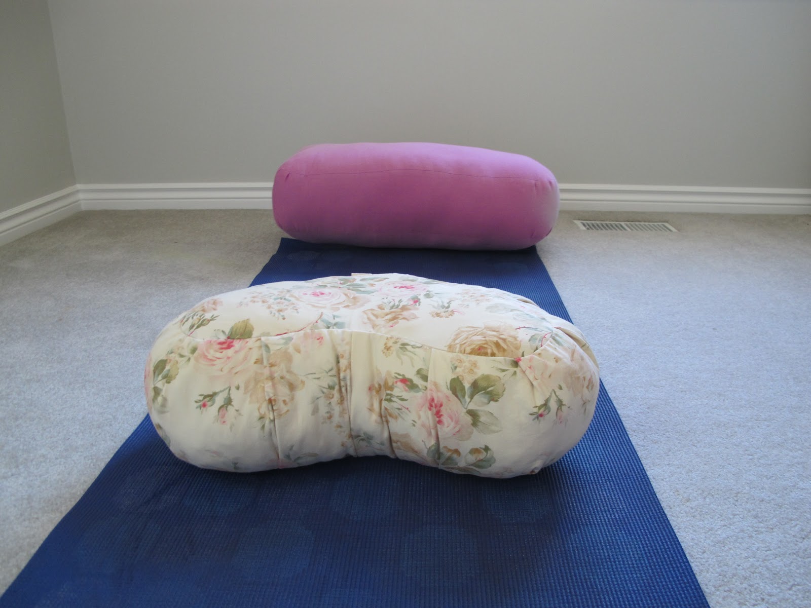 Crescentshaped, yoga pillow