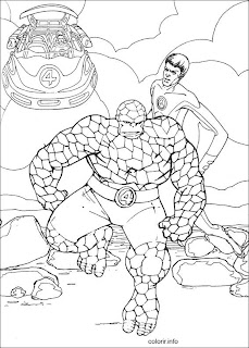 Desenhos do Quarteto Fantastico para pintar Desenhos do Quarteto Fantastico