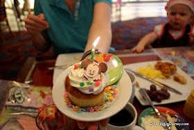 birthday cupcake, Chef Mickey's birthday cupcake, first birthday cupcake