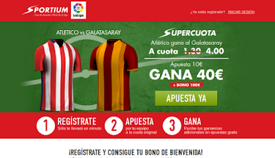 Sportium Supercuota 4 Atletico gana Galatasaray champions league 25 noviembre Sportium Supercuota 4 Atletico gana Galatasaray champions league 25 noviembre