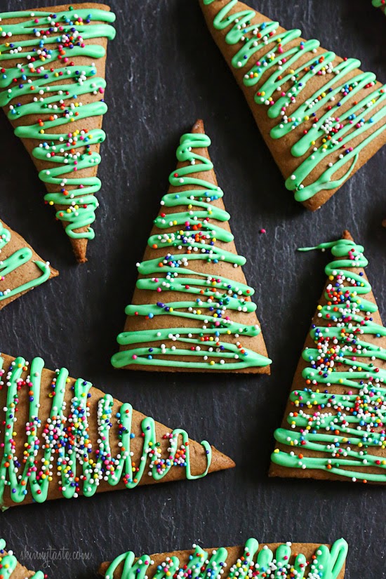 Gingerbread Christmas Tree Cookies - Skinny Taste || 15 Gingerbread Cookies for Kids!