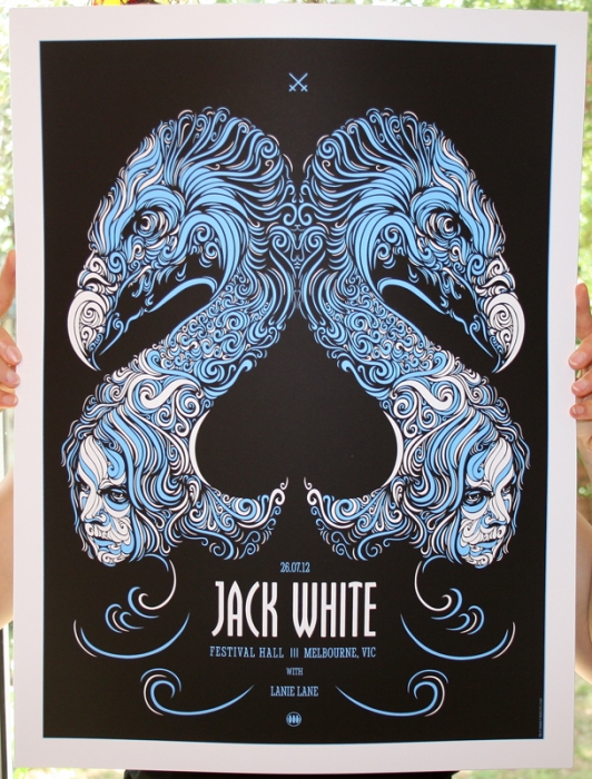 INSIDE THE ROCK POSTER FRAME BLOG Todd Slater Jack White Australia and
