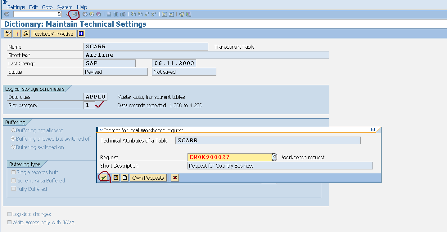 TECHSAP How to change Technical Settings of standard SAP Table?