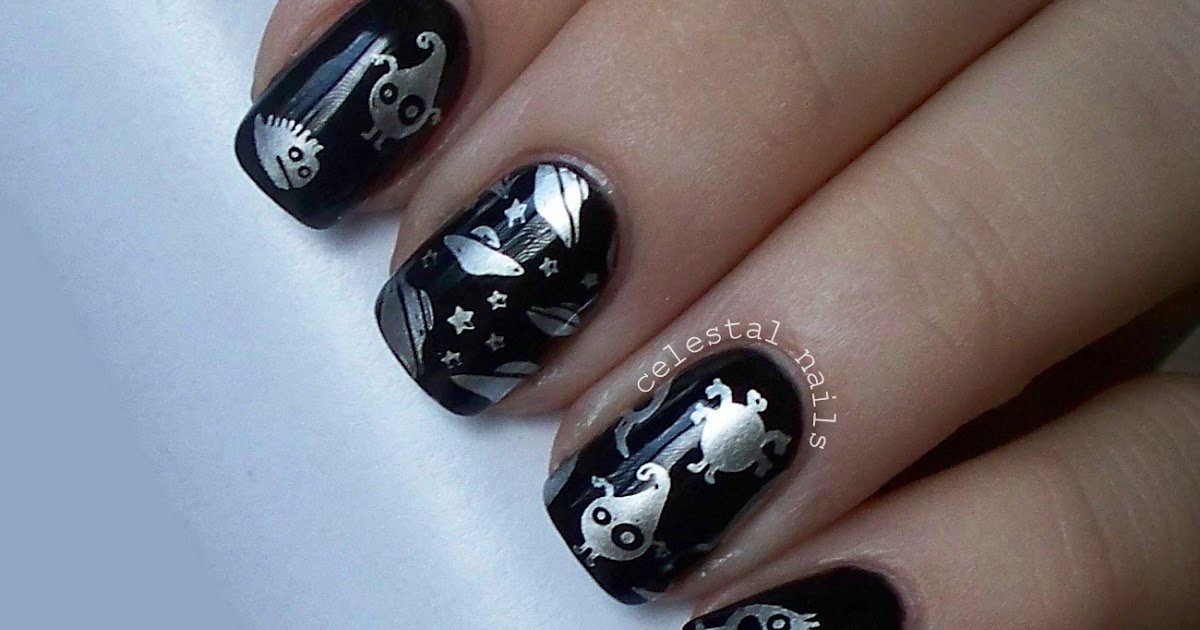 's alien invasion.nail art