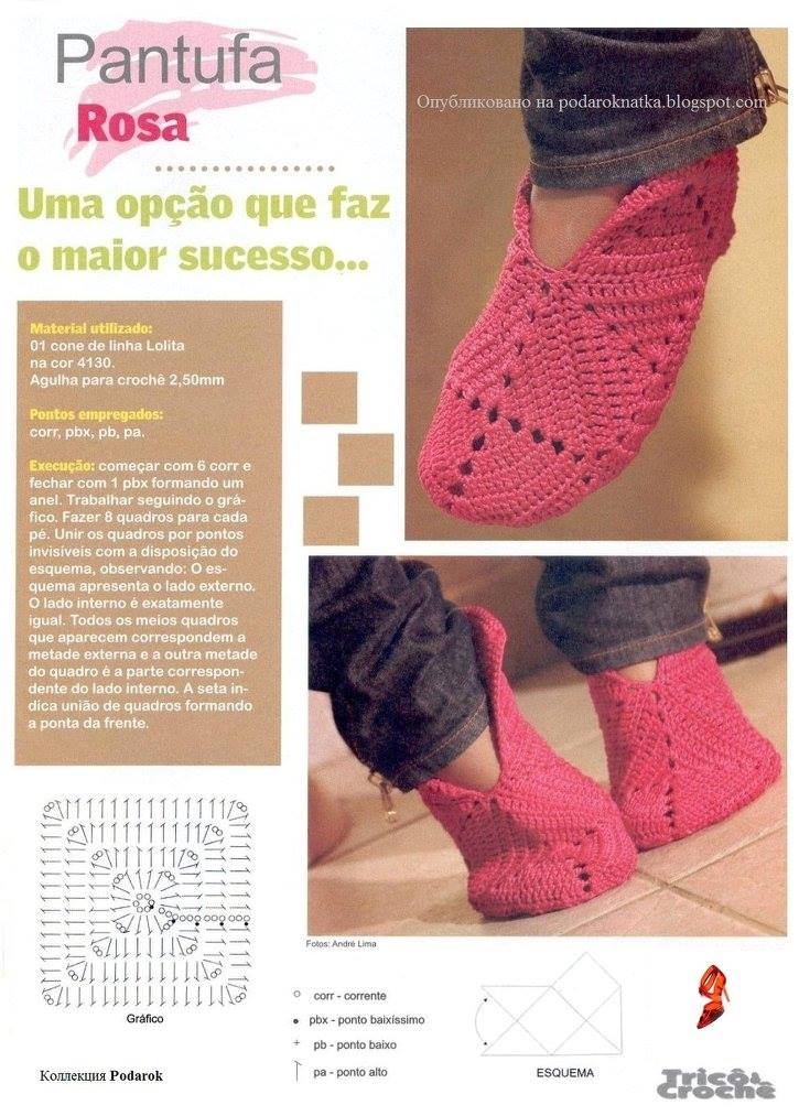 zapatos en crochet