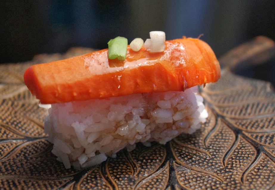 The 99 Cent Chef Nigiri Carrot Sushi