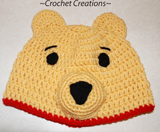Crochet Preemie Winnie the Pooh hat