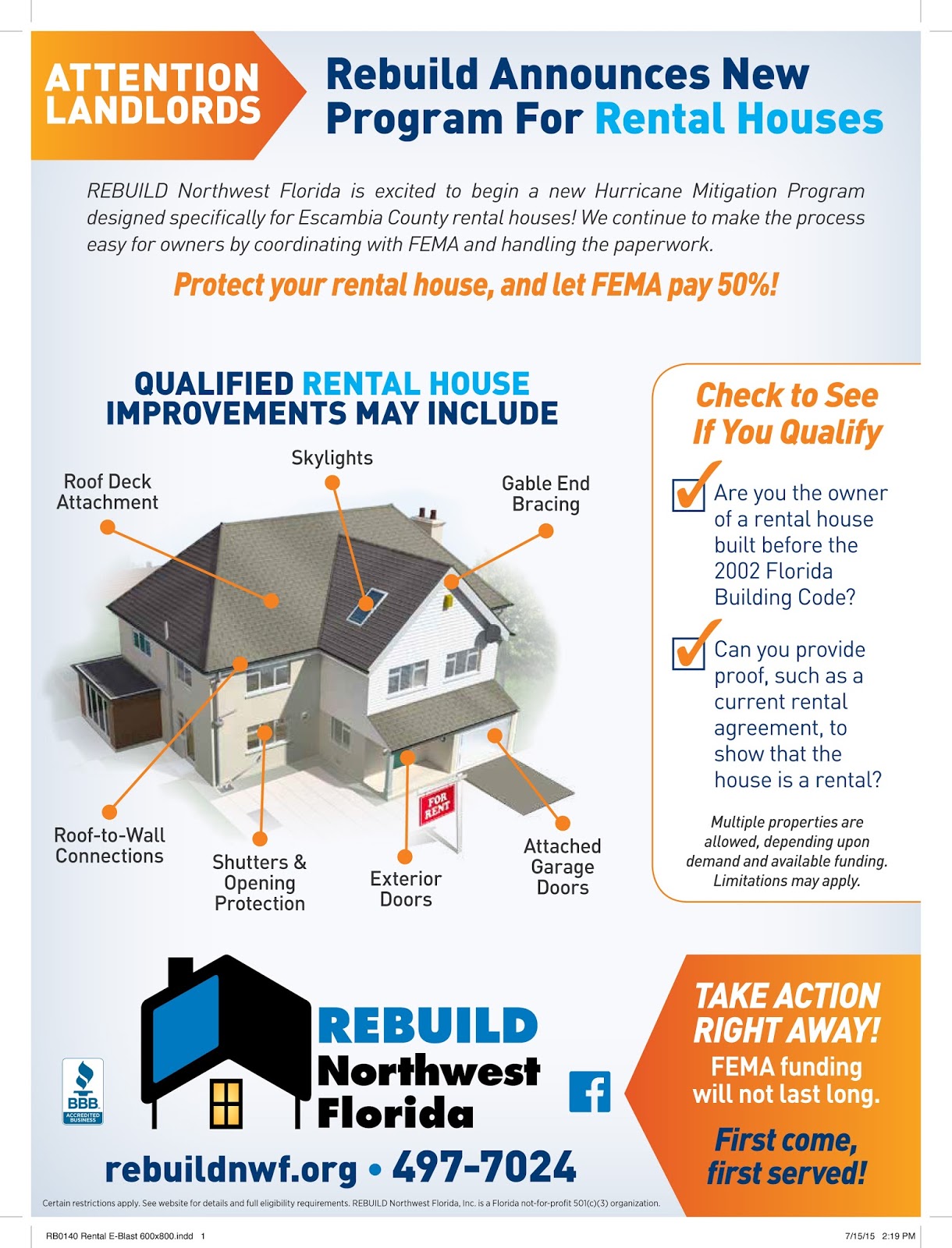 Rebuild Northwest Florida announces rental program