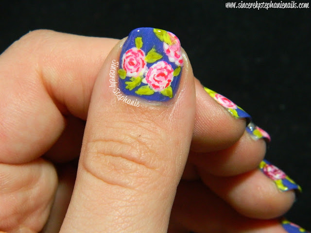 Studded Floral Nails