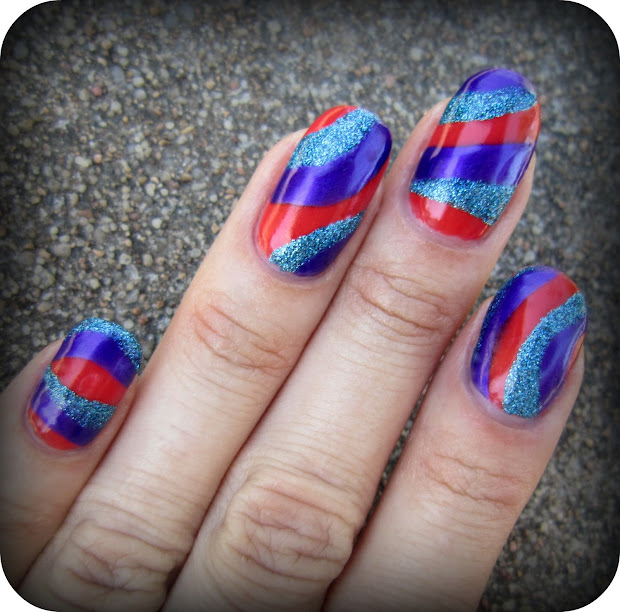 concrete and nail polish striped