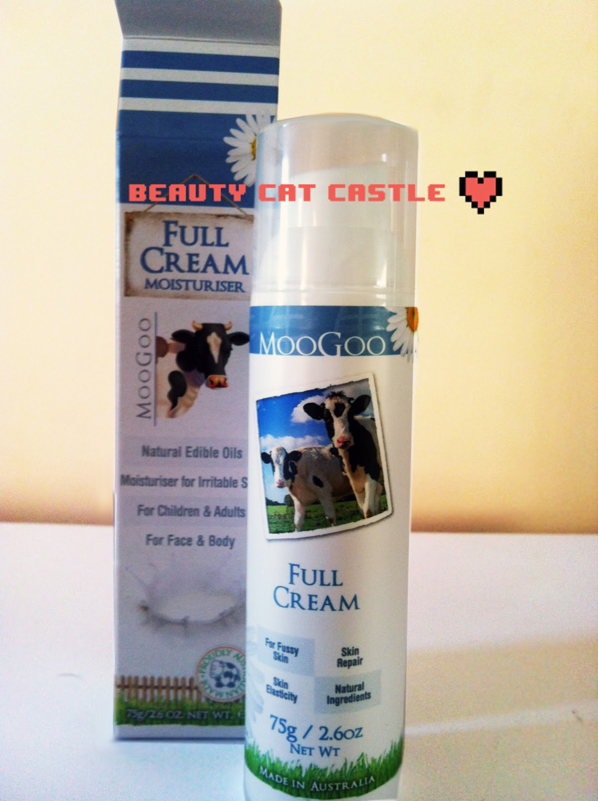 Beauty Cat Castle Review MooGoo Full Cream Moisturiser
