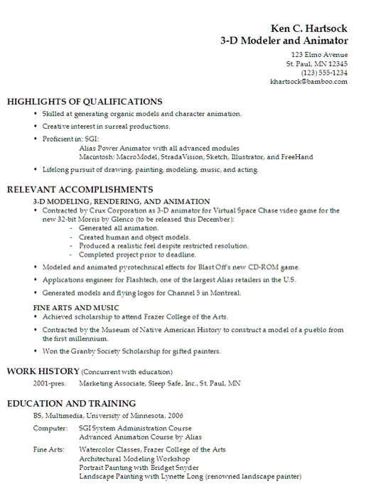 example of a functional resumes