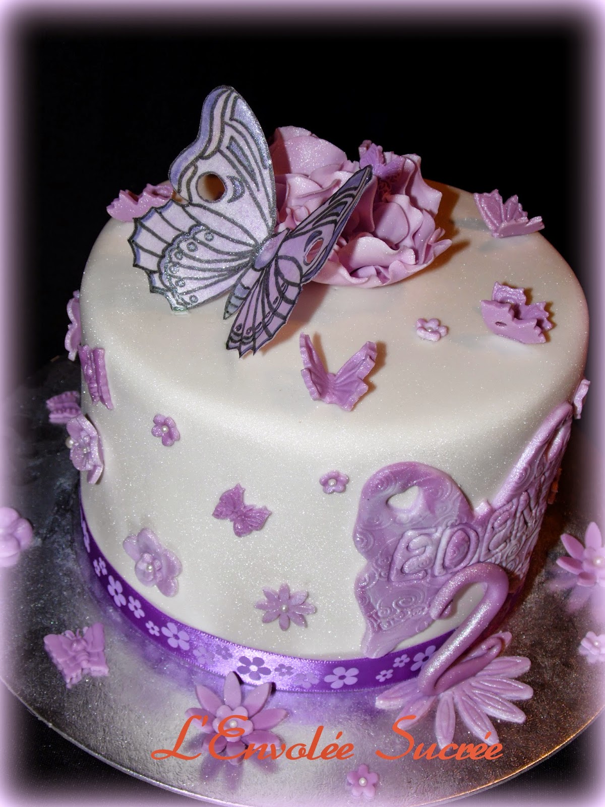 Plat A Cake Fleurs Et Papillons