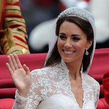 The New princess of Wales waves to the people of England who celebrate her wedding day