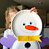 Cute paper plate snowman craft for kids