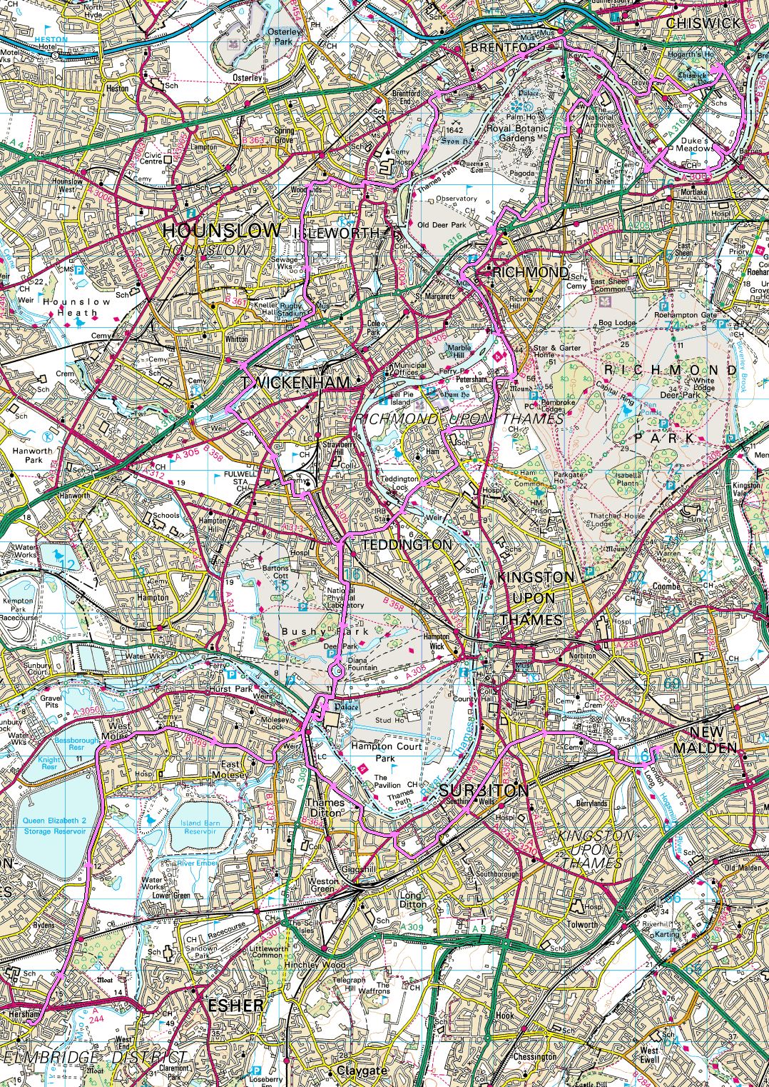 Map Of Chiswick