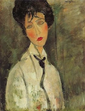 Amedeo Modigliani, woman black tie