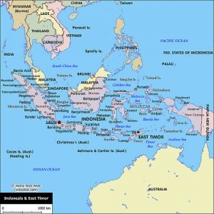 Posisi negara indonesia dimana dilewati garis khatulistiwa
