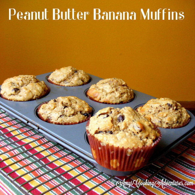 Peanut Butter Banana Muffins