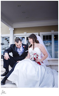 Sparkly Red Black Wedding at The Bedford Columns