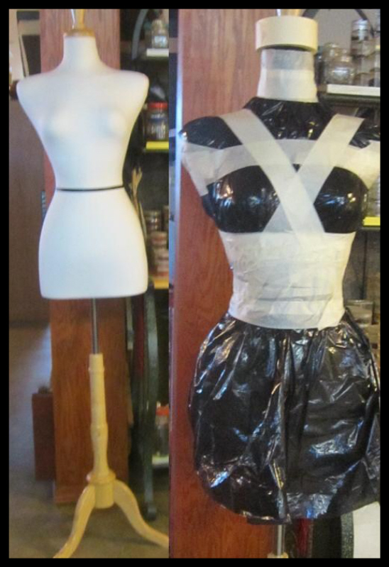 uranias inspiration diy tutorial making a dress form from masking diy dress form