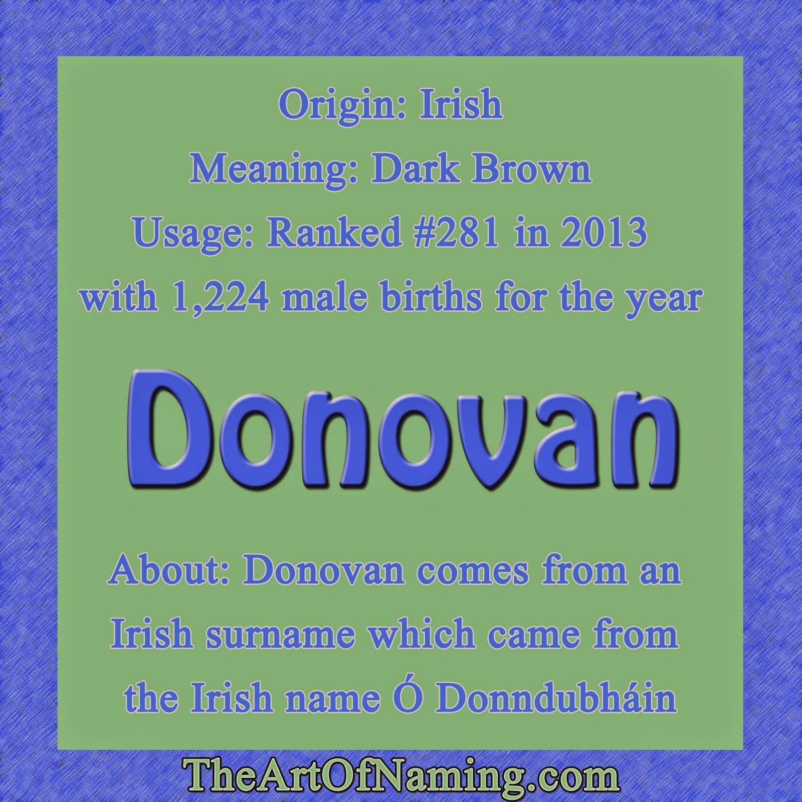 the art of naming donovan 4 letter boy names