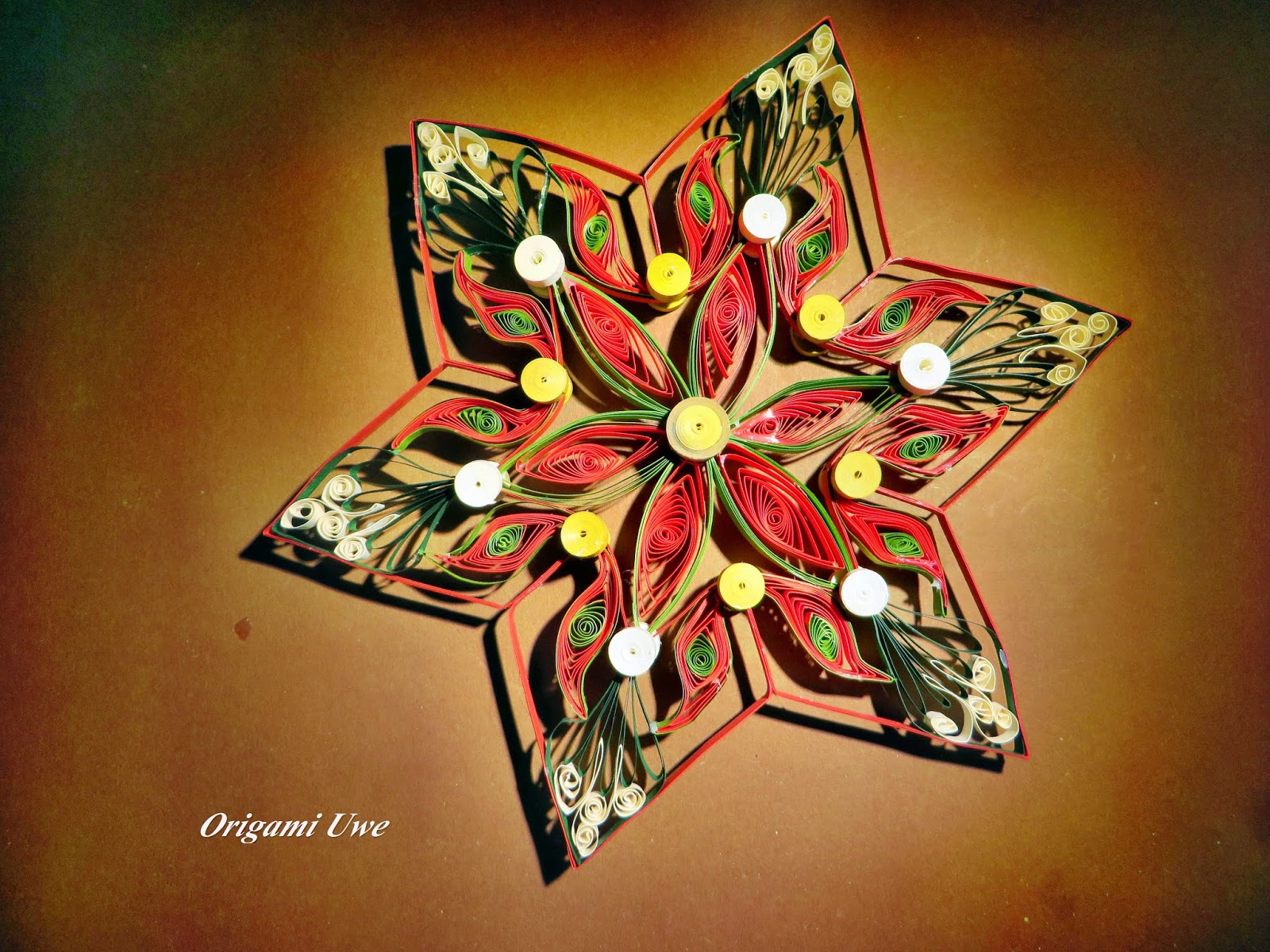Origami, Fleurogami und Sterne Quilling Star