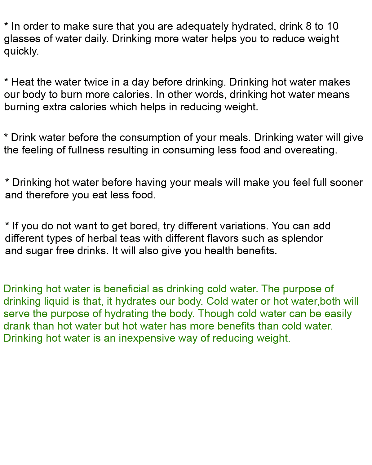 Hot Water Weight Loss 5 Simple Ways That Work! najibd