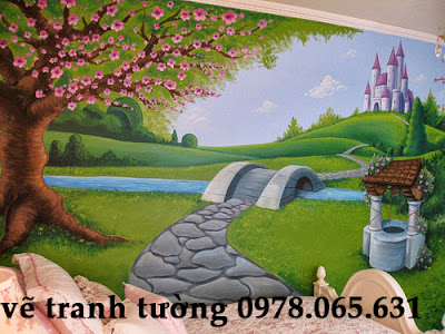 vẽ tranh tường phòng bé vẽ tranh tường mầm non