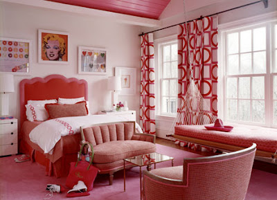 habitación rojo coral 