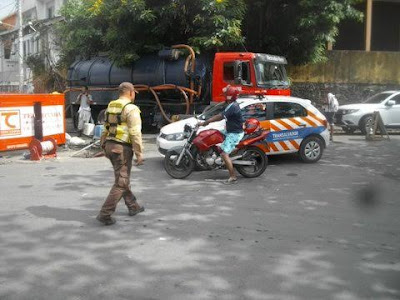 Morador informa que obra chegou ao Parque Cruz e tem modificação no trânsito Morador informa que obra chegou ao Parque Cruz e tem modificação no trânsito