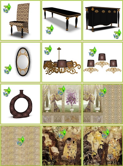 Deco Dining Room Furniture on Art Deco Dining Room Venus By Vita Sims Buy Sims 3