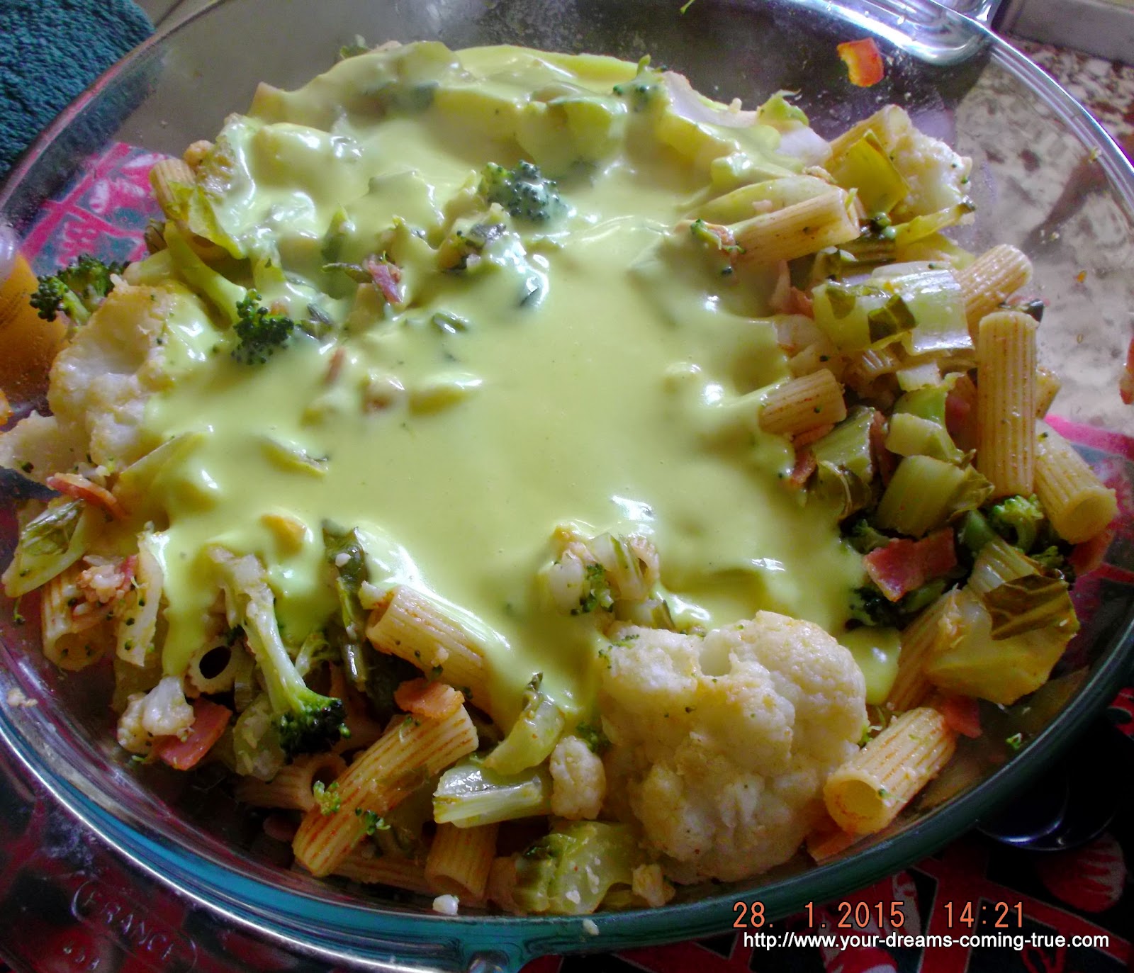 Broccoli Cauliflower Rigatoni Casserole