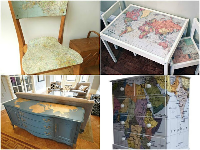 como usar mapas na decoração mapas para decorar