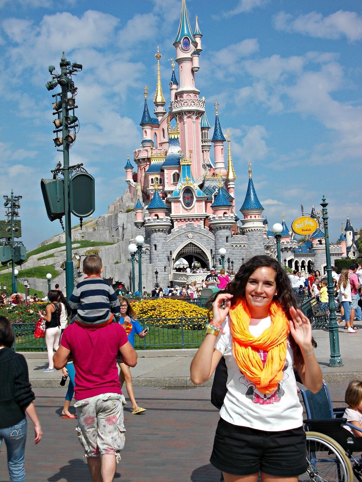 Two umbrellas in the rain Disneyland Paris, day 1