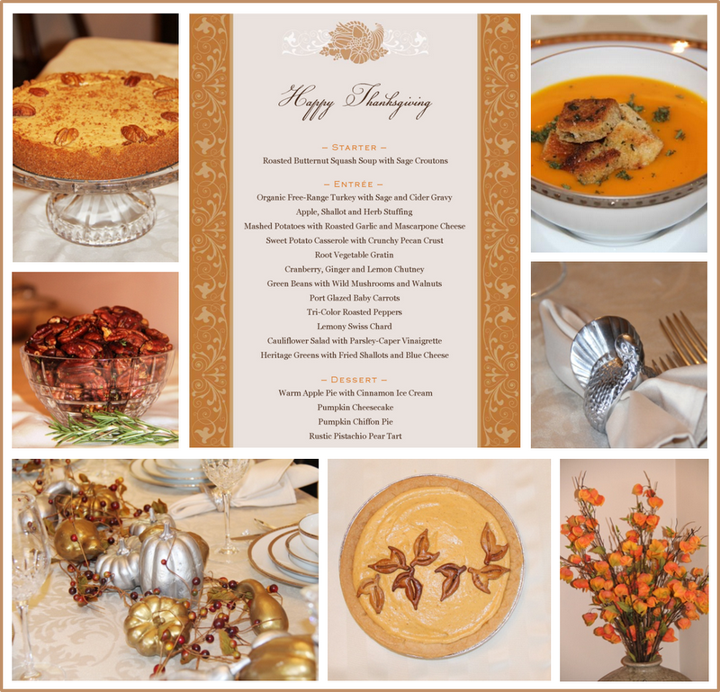 thanksgiving dinner menu