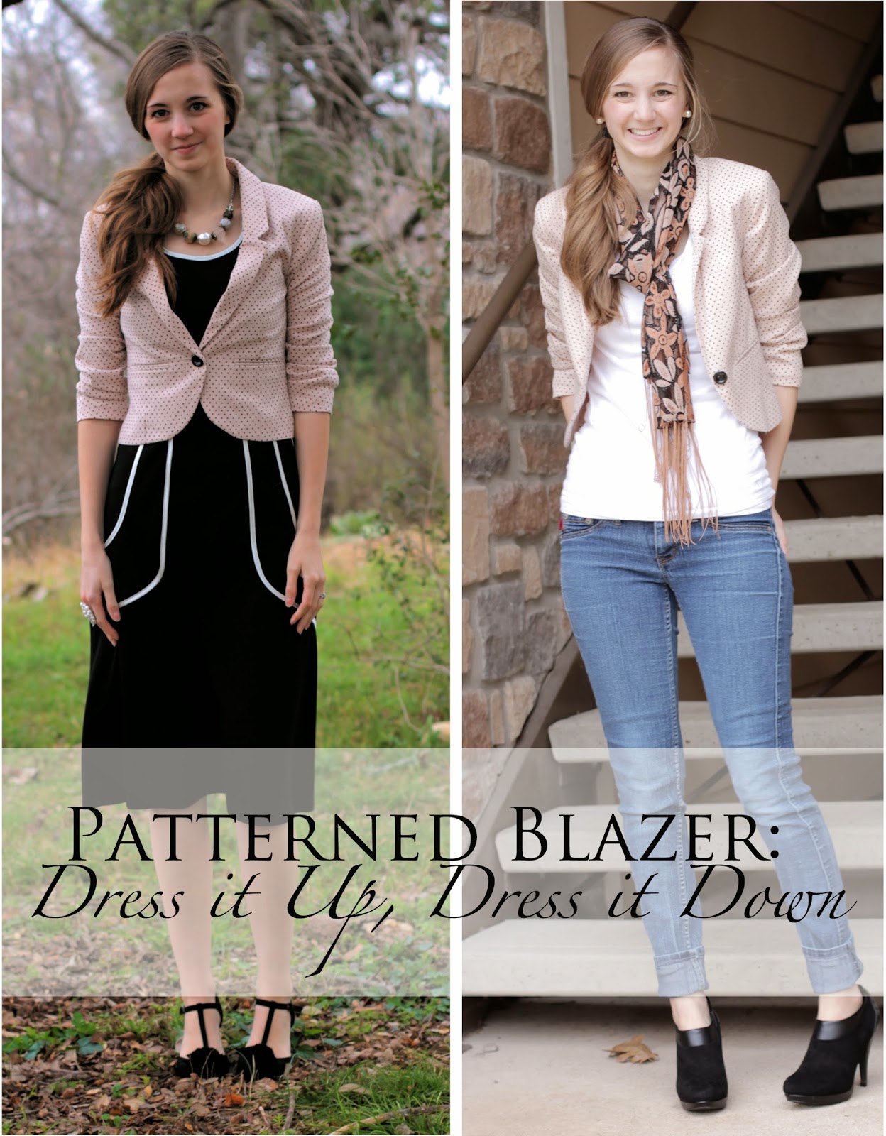 patterned blazer dress