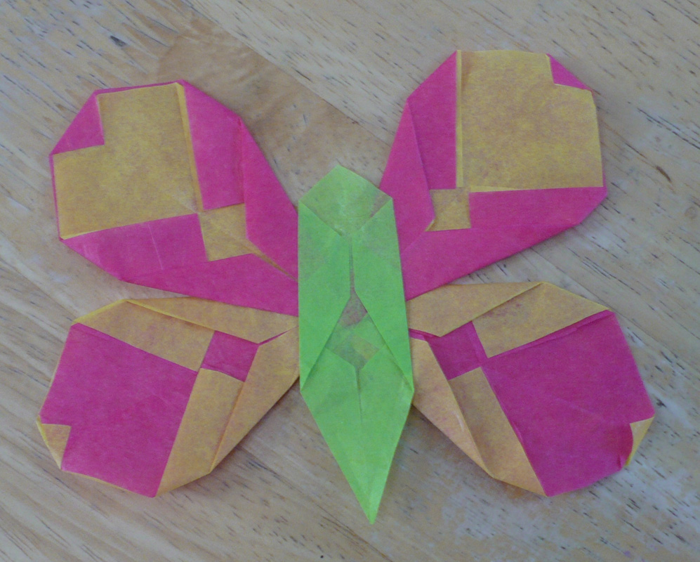 Folded Tissue Paper Butterfly Folded Tissue Paper Butterfly