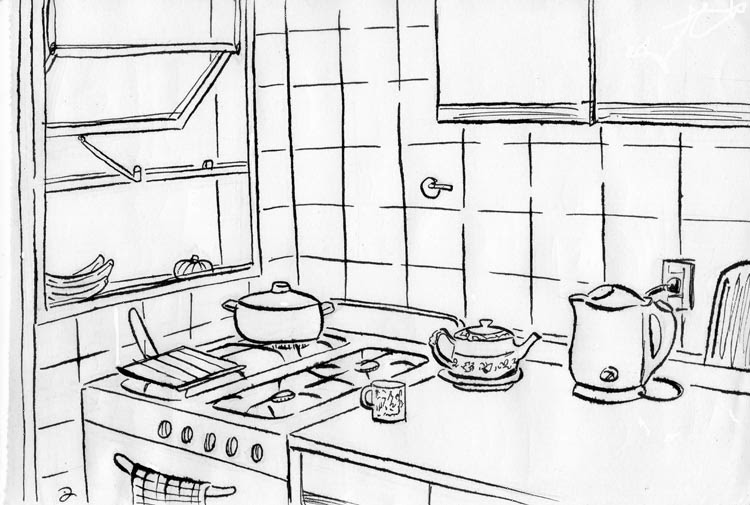 Como dibujar una cocina - Imagui